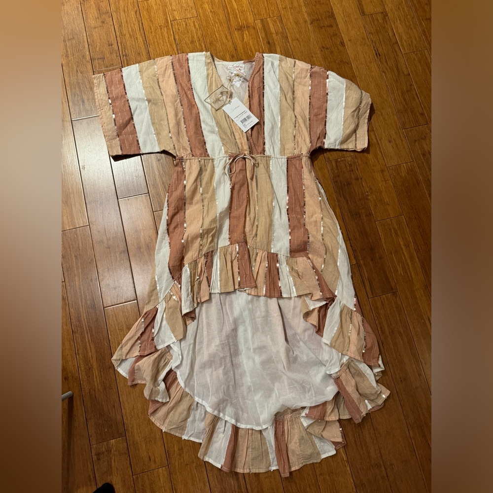 Sundress high low cover up dress size XS/S NWT